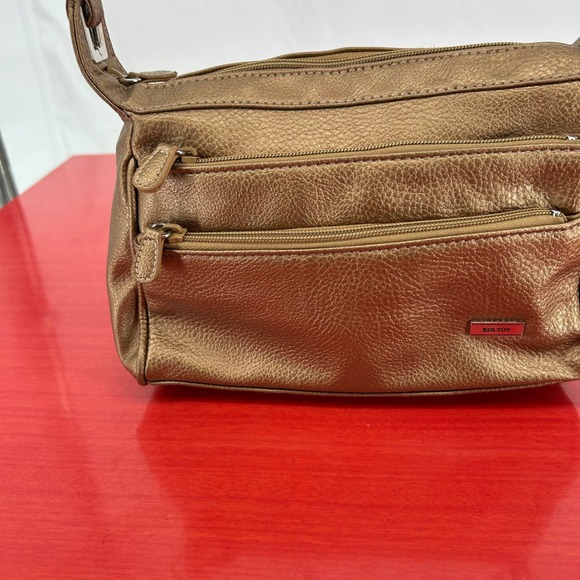 Koltov Crossbody Purse Organizer M Gold Shoulder Handbag Maximalist - Picture 1 of 8